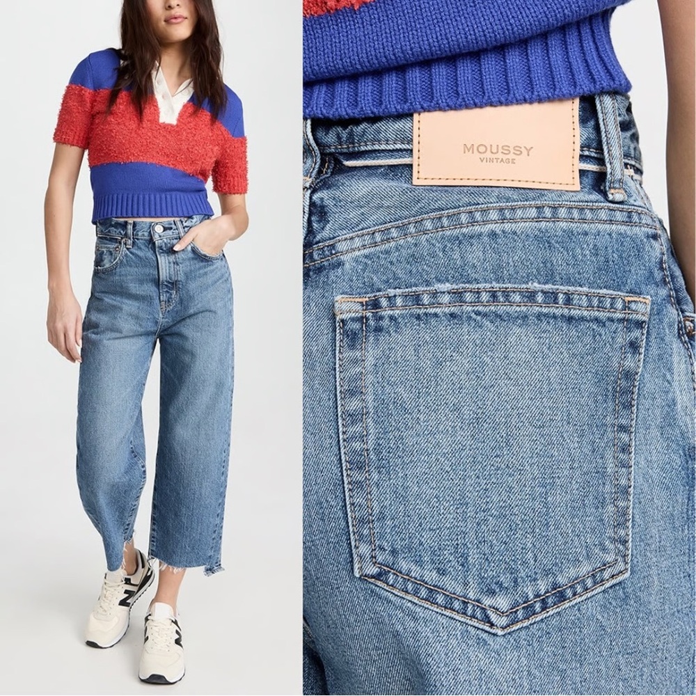 Moussy Light Blue Ankle Jeans